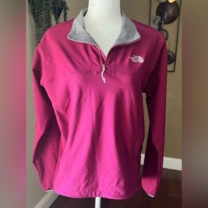 The North Face Women Apex 1/4 Zip Jacket fushia Size Large